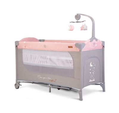 Διώροφο παρκοκρέβατο Cangaroo Once Upon A Time L2 Pink με παιχνίδι στο Bebe Maison