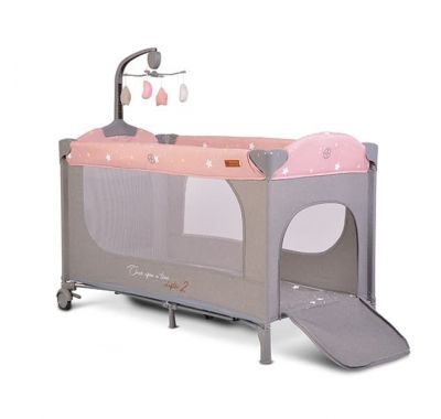 Διώροφο παρκοκρέβατο Cangaroo Once Upon A Time L2 Pink με παιχνίδι στο Bebe Maison