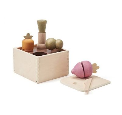 Ξύλινο παιχνίδι αντιστοίχισης Kids Concept με σχήματα-λαχανικά στο Bebe Maison