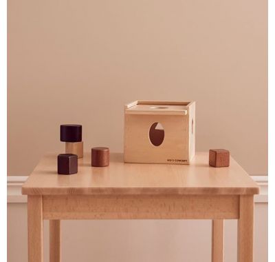 Ξύλινος κύβος ταξινόμησης σχημάτων Kids concept στο Bebe Maison