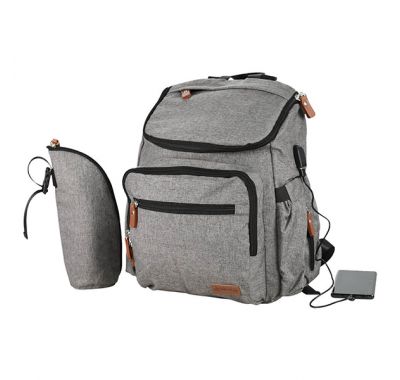 Τσάντα αλλαξιέρα Bebe Stars με USB grey στο Bebe Maison