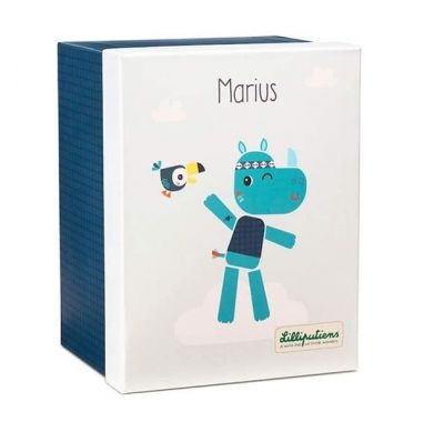 Ζωάκι Lilliputiens Μάριους σε κουτί δώρου στο Bebe Maison