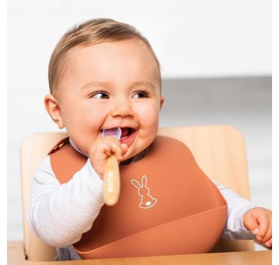 Σετ 4 κουταλιών φαγητού Nattou silicon στο Bebe Maison