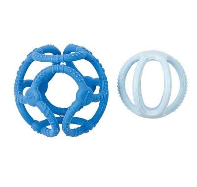 Μασητικό σετ 2 μπάλες σιλικόνης Nattou μπλε - γαλάζιο στο Bebe Maison