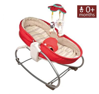 Καλαθούνα ρηλάξ Bebe Stars Snooze+ 3 σε 1 με μελωδίες, φως και δόνηση red στο Bebe Maison