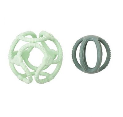 Μασητικό σετ 2 μπάλες σιλικόνης Nattou πράσινο - μέντα στο Bebe Maison