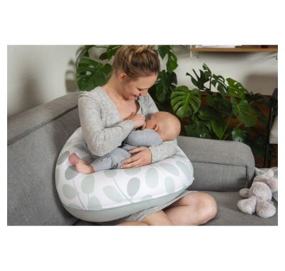 Μαξιλάρι θηλασμού εγκυμοσύνης Doomoo Buddy Leaves Aqua green στο Bebe Maison