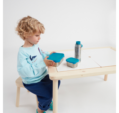 Σετ από 2 ανοξείδωτα φαγητοδοχεία Affenzahn πετρόλ στο Bebe Maison