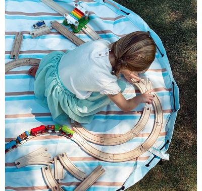 Αδιάβροχο στρώμα παιχνιδιού και τσάντα 2 σε 1 PLAY&GO Outdoor Stripes στο Bebe Maison