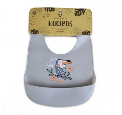 Σαλιάρα σιλικόνης Cangaroo rooibos grey στο Bebe Maison