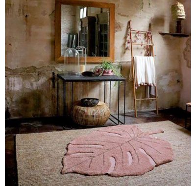 Χαλί δωματίου Lorena Canals φύλλο monstera vintage nude 120X180 στο Bebe Maison