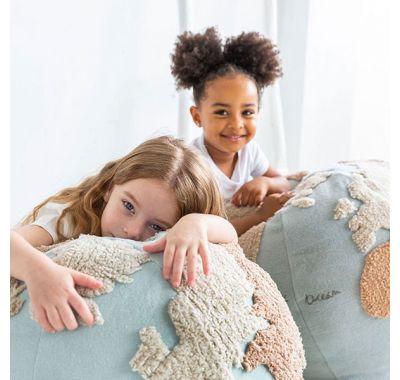 Πουφ Lorena Canals παγκόσμιος χάρτης 45Χ50 στο Bebe Maison