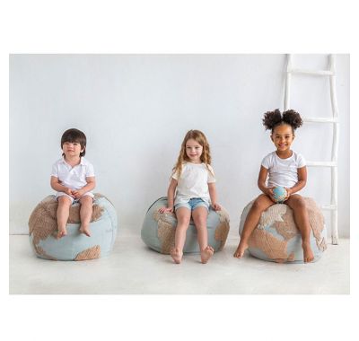 Πουφ Lorena Canals παγκόσμιος χάρτης 45Χ50 στο Bebe Maison