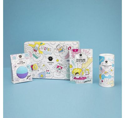 Σετ μπάνιου Nailmatic με blue foaming salt, twin bath bomb, pink crackling salt στο Bebe Maison