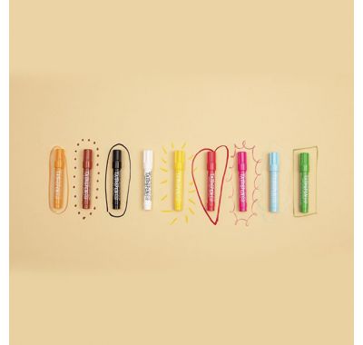 Σετ ζωγραφικής δέρματος Nailmatic tattoopen με βιβλιαράκι και μπογιές καφέ-μαυρο-λευκό στο Bebe Maison