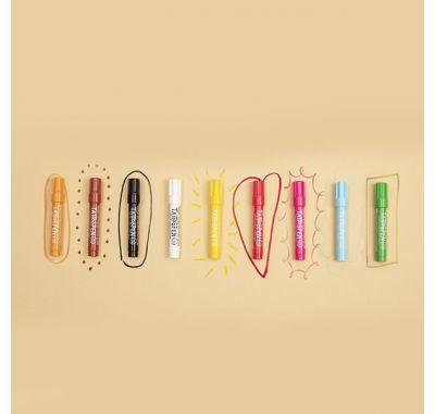 Σετ ζωγραφικής δέρματος Nailmatic tattoopen με βιβλιαράκι και μπογιές κίτρινο-πορτοκαλί-κόκκινο στο Bebe Maison