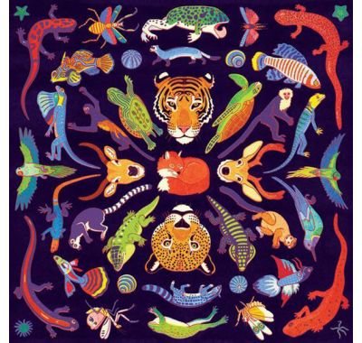 Παζλ Mudpuppy 500 κομματιών καλειδοσκοπικό αγρια ζώα στο Bebe Maison