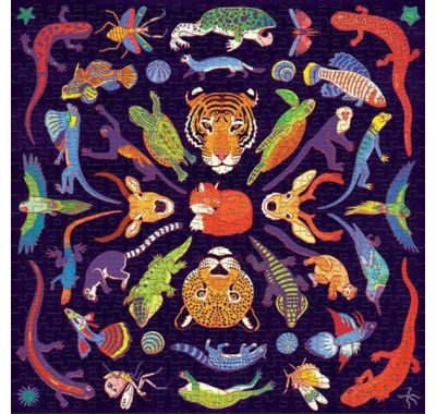 Παζλ Mudpuppy 500 κομματιών καλειδοσκοπικό αγρια ζώα στο Bebe Maison