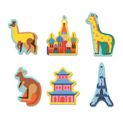 Παζλ Mudpuppy παγκόσμιος χάρτης 78 κομματιών στο Bebe Maison