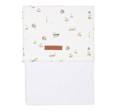 Βρεφικό σεντόνι για λίκνο Little Dutch sailors bay white 100 x 70 στο Bebe Maison