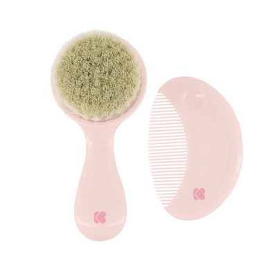 Βρεφική βούρτσα & χτένα Kikka Boo με φυσική τρίχα Savanna ροζ στο Bebe Maison