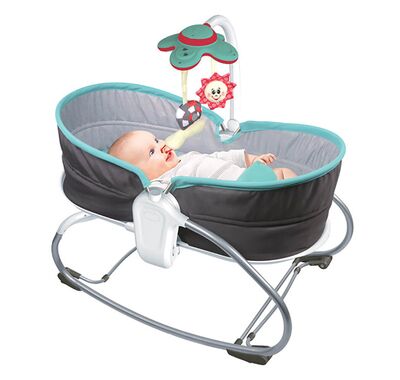 Καλαθούνα ρηλάξ Bebe Stars Snooze+ 3 σε 1 με μελωδίες, φως και δόνηση grey στο Bebe Maison