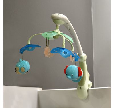 Μουσικό περιστρεφόμενο κρεβατιού με προβολέα Bebe Stars green 853-181 στο Bebe Maison