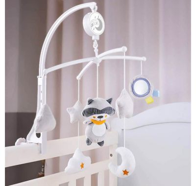Μουσικό περιστρεφόμενο κρεβατιού Bebe Stars raccoon 854-186 στο Bebe Maison