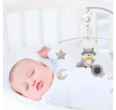 Μουσικό περιστρεφόμενο κρεβατιού Bebe Stars raccoon 854-186 στο Bebe Maison