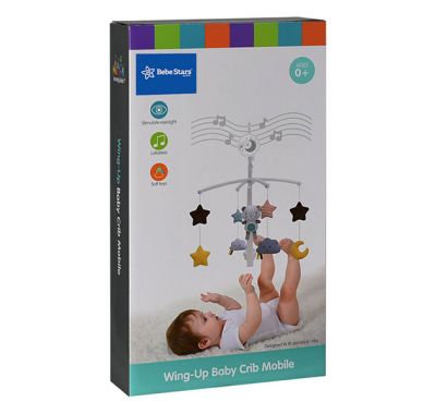 Μουσικό περιστρεφόμενο κρεβατιού Bebe Stars raccoon 854-186 στο Bebe Maison