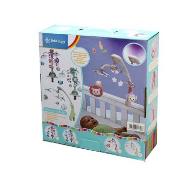Μουσικό περιστρεφόμενο κρεβατιού με προβολέα Bebe Stars green 853-181 στο Bebe Maison
