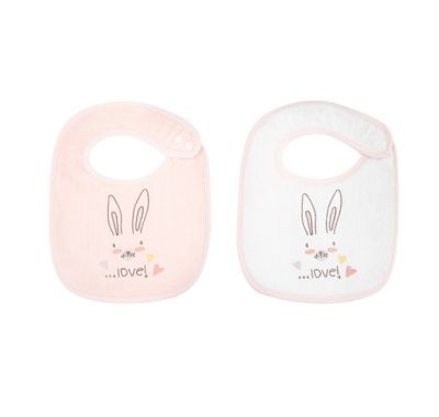 Σετ σαλιάρες Kikka Boo rabbits in love 2 τεμ. στο Bebe Maison