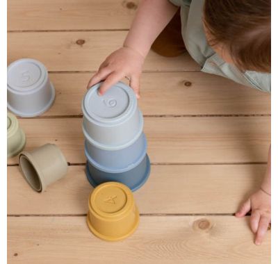 Σετ 8 κουβαδάκια στοίβαξης Little Dutch  μπλε στο Bebe Maison