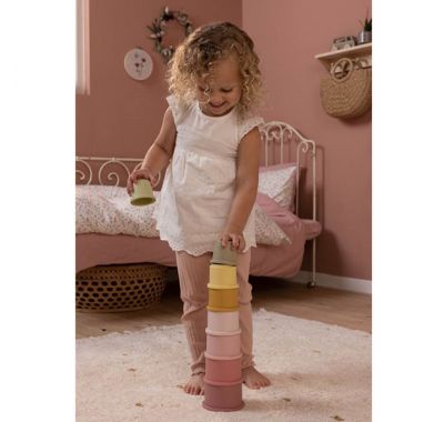 Σετ 8 κουβαδάκια στοίβαξης Little Dutch ροζ στο Bebe Maison