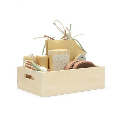 Ξύλινο καλαθάκι Kids Concept με τρόφιμα Kid's hub στο Bebe Maison