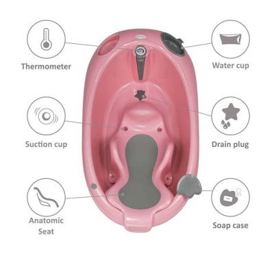 Βρεφική μπανιέρα Bebe Stars Ocean pink στο Bebe Maison