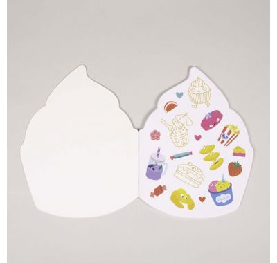 Σημειωματάριο - μπλοκ ζωγραφικής OMY με αυτοκόλλητα Cup Cake στο Bebe Maison