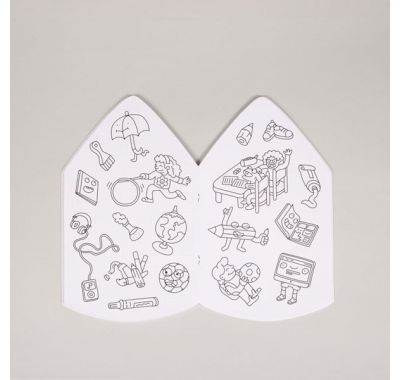 Σημειωματάριο - μπλοκ ζωγραφικής OMY με αυτοκόλλητα Μολύβι στο Bebe Maison