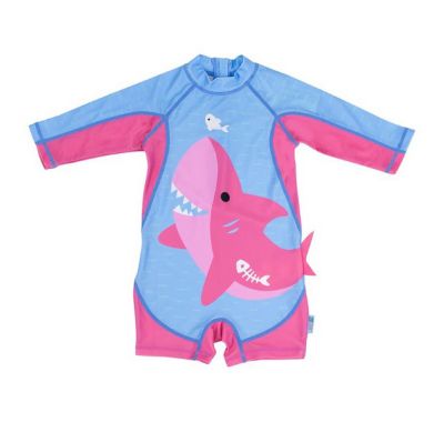 Baby swimsuit with upf50 zoocchini surf suit pink Shark 6-12m στο Bebe Maison