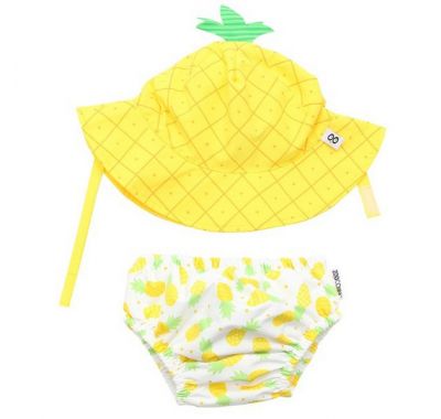 Βρεφικό σετ μαγιό και καπέλο με UPF50+ Zoocchini Ανανάς στο Bebe Maison