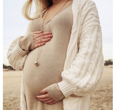 Μουσικό μενταγιόν εγκυμοσύνης ProudMama babybell χρυσό καρδιές στο Bebe Maison