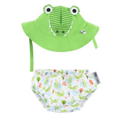Βρεφικό σετ μαγιό και καπέλο με UPF50+ Zoocchini Αλιγάτορας στο Bebe Maison