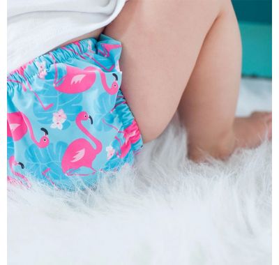 Βρεφικό σετ μαγιό και καπέλο με UPF50+ Zoocchini Φλαμίνγκο στο Bebe Maison