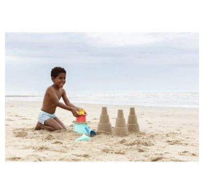 Σετ παιχνιδιού σε τσάντα παραλίας με πυραμίδα και τσουγκράνα-φτυαράκι Quut στο Bebe Maison