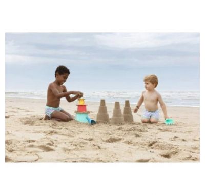 Σετ παιχνιδιού σε τσάντα παραλίας με πυραμίδα και τσουγκράνα-φτυαράκι Quut στο Bebe Maison