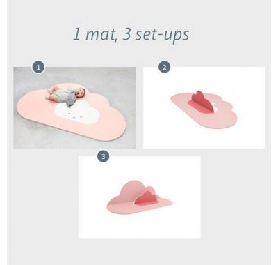 Δάπεδο παιχνιδιού σύννεφο μικρό 145Χ90 Quut ροζ στο Bebe Maison