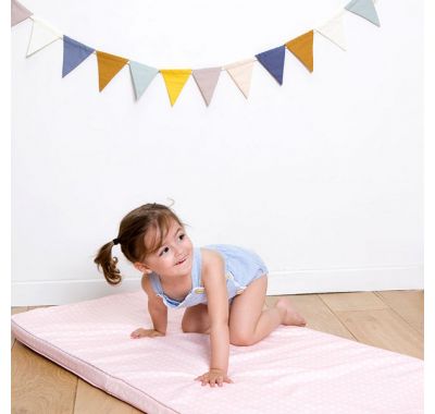 Στρωματάκι δαπέδου Baby to Love Floor Mattress Pink stars στο Bebe Maison