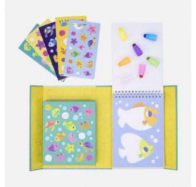 Μπλοκ ζωγραφικής & κολάζ με κηρομπογιές Tiger Tribe Παραλία στο Bebe Maison