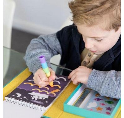 Μπλοκ ζωγραφικής & κολάζ με κηρομπογιές Tiger Tribe Παραλία στο Bebe Maison