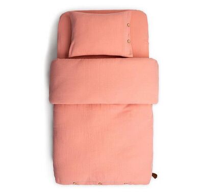 Σετ παπλωματοθήκη κούνιας 2τμχ Funna Baby coral pink 110x150 στο Bebe Maison